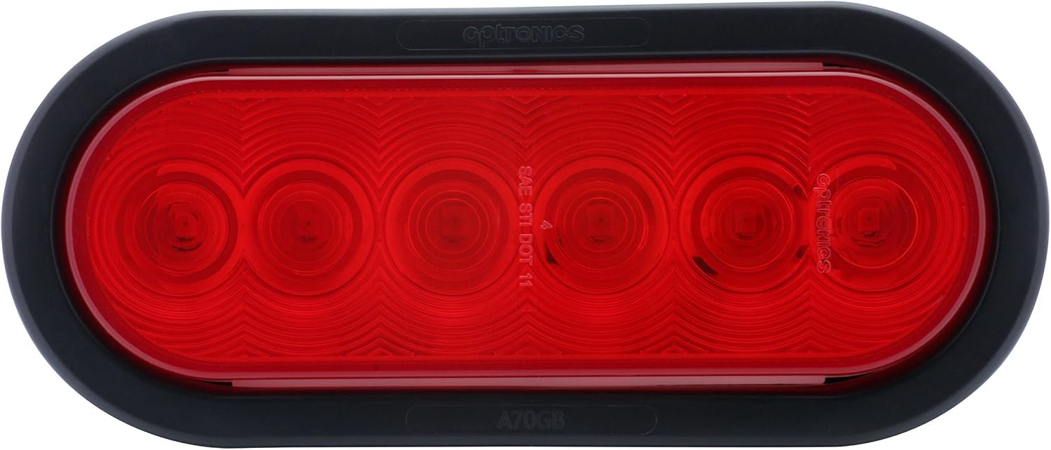 Optronics TLL12RK LED Oval Trailer Light Kit – 6 Diode Stop Turn Tail Lights with Grommets and Plugs Included - Image 2