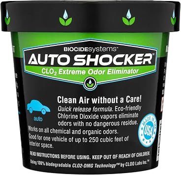 Biocide Systems 32136 Auto Odor Eliminator Display Pack – 6 Pack Chlorine Dioxide Vehicle Treatments