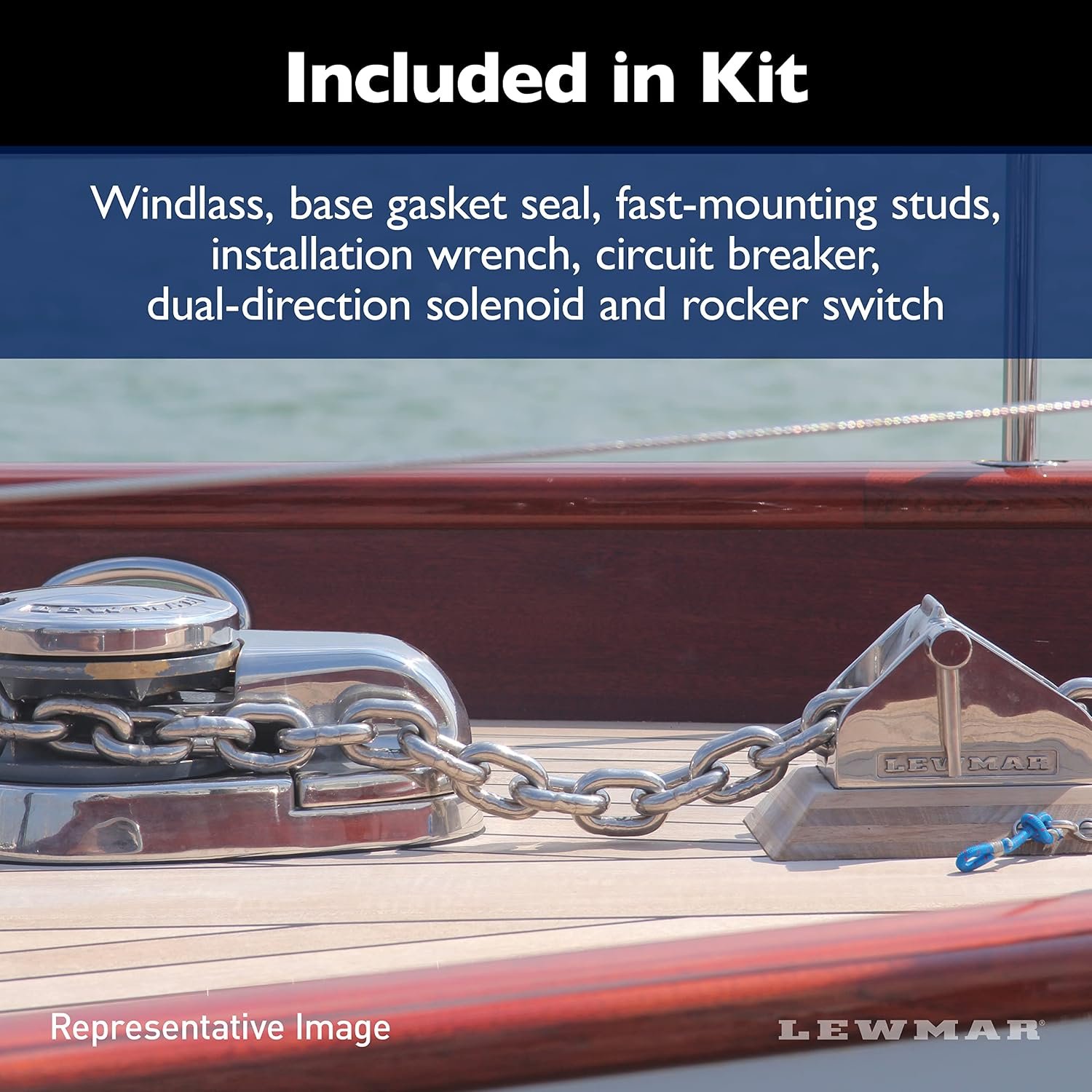 Lewmar Pro-Series 1000H Windlass Kit – Horizontal 1000W Anchor Windlass with 5/16in Gypsy for Recreational Boats - Image 6