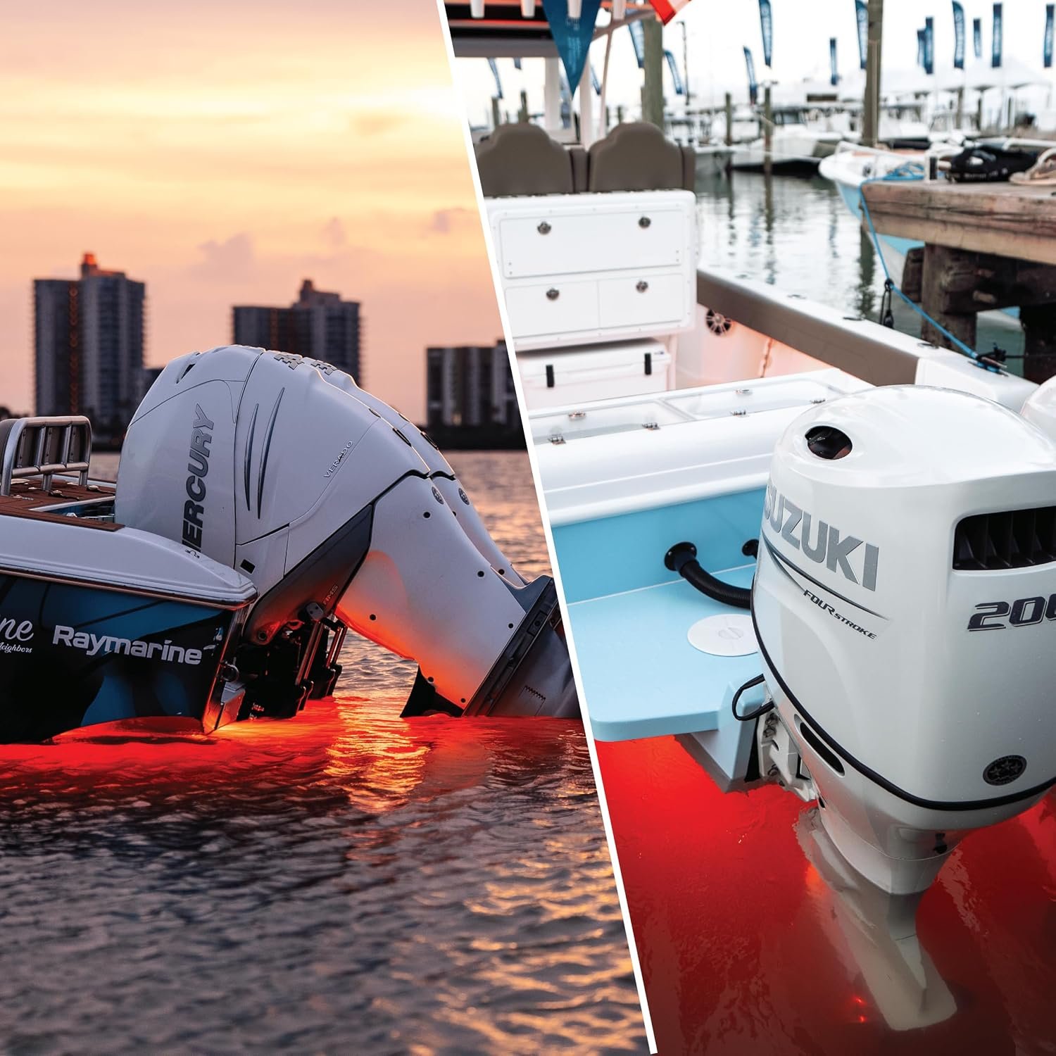 Shadow-Caster SCR24BWBZ1 SCR-24 Blue/White Underwater Light – Dual-Color Marine LED Lighting System - Image 5
