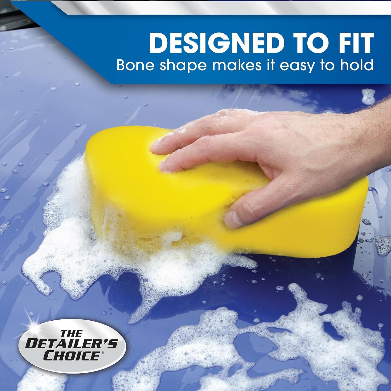 Carrand 40102 Giant Bone Car Wash Sponge – 8.75 x 4.75 x 3in Extra-Absorbent Yellow Foam Cleaning Sponge - Image 4