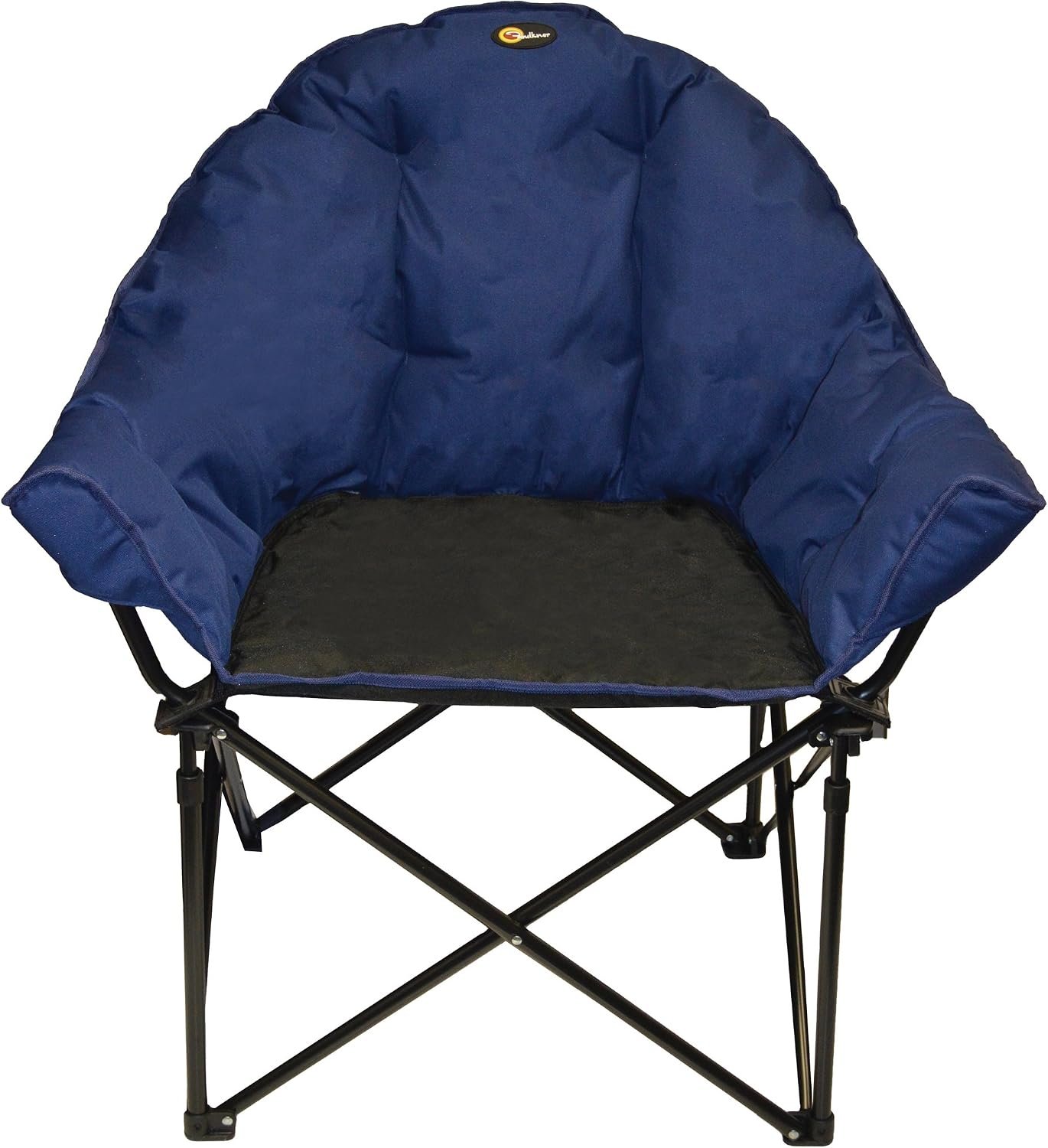 Faulkner 49575 Big Dog Bucket Chair – Blue and Black Folding Outdoor Camping Chair - Image 4