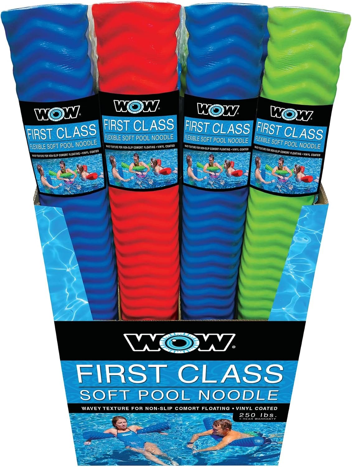 WOW Sports 202060 First Class Foam Pool Noodles 12 Pack – Buoyant Closed-Cell Foam Water Floats