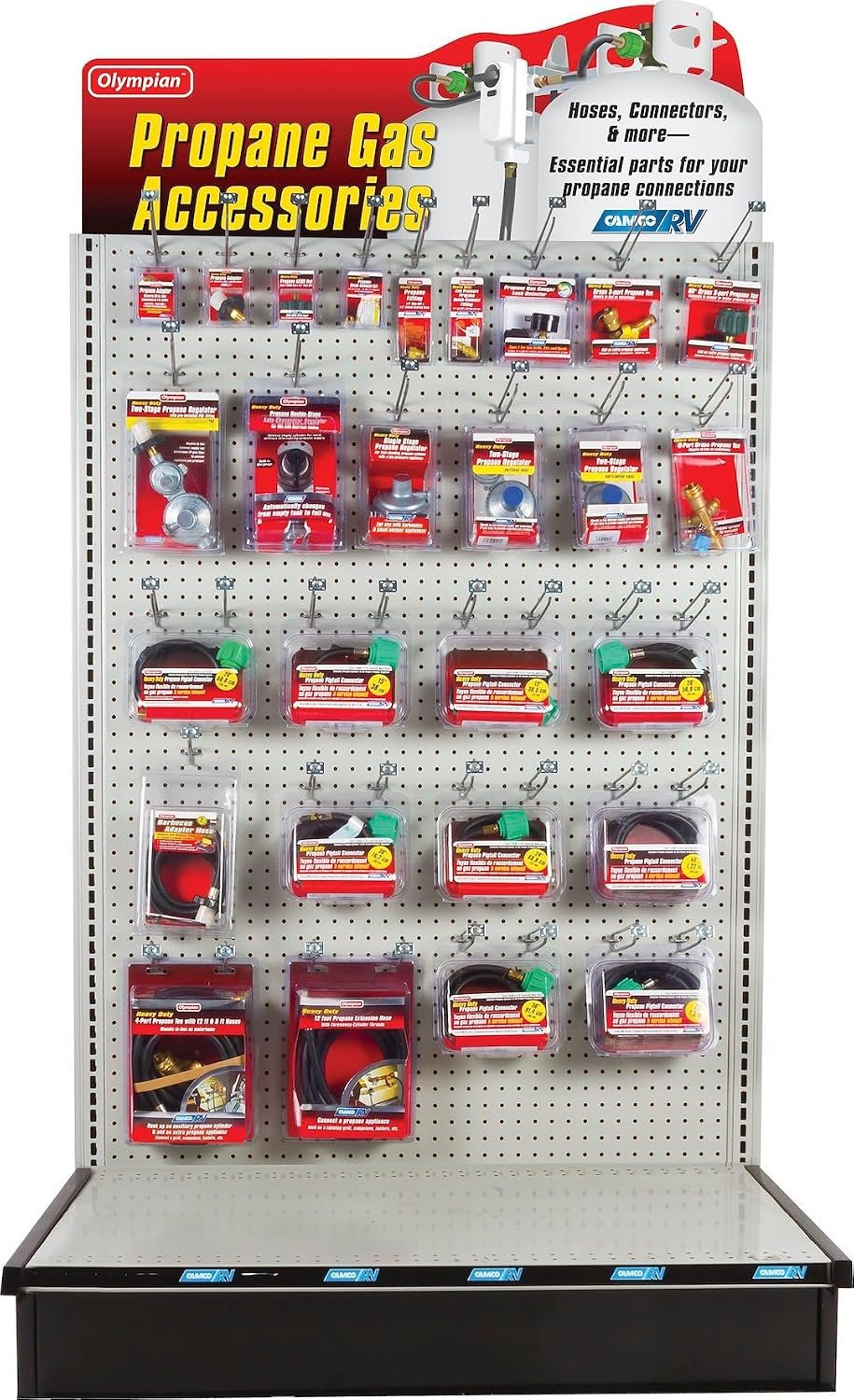 Camco 61175 LP Accessories Endcap Display – 3ft Retail Merchandising Display for LP and RV Accessories