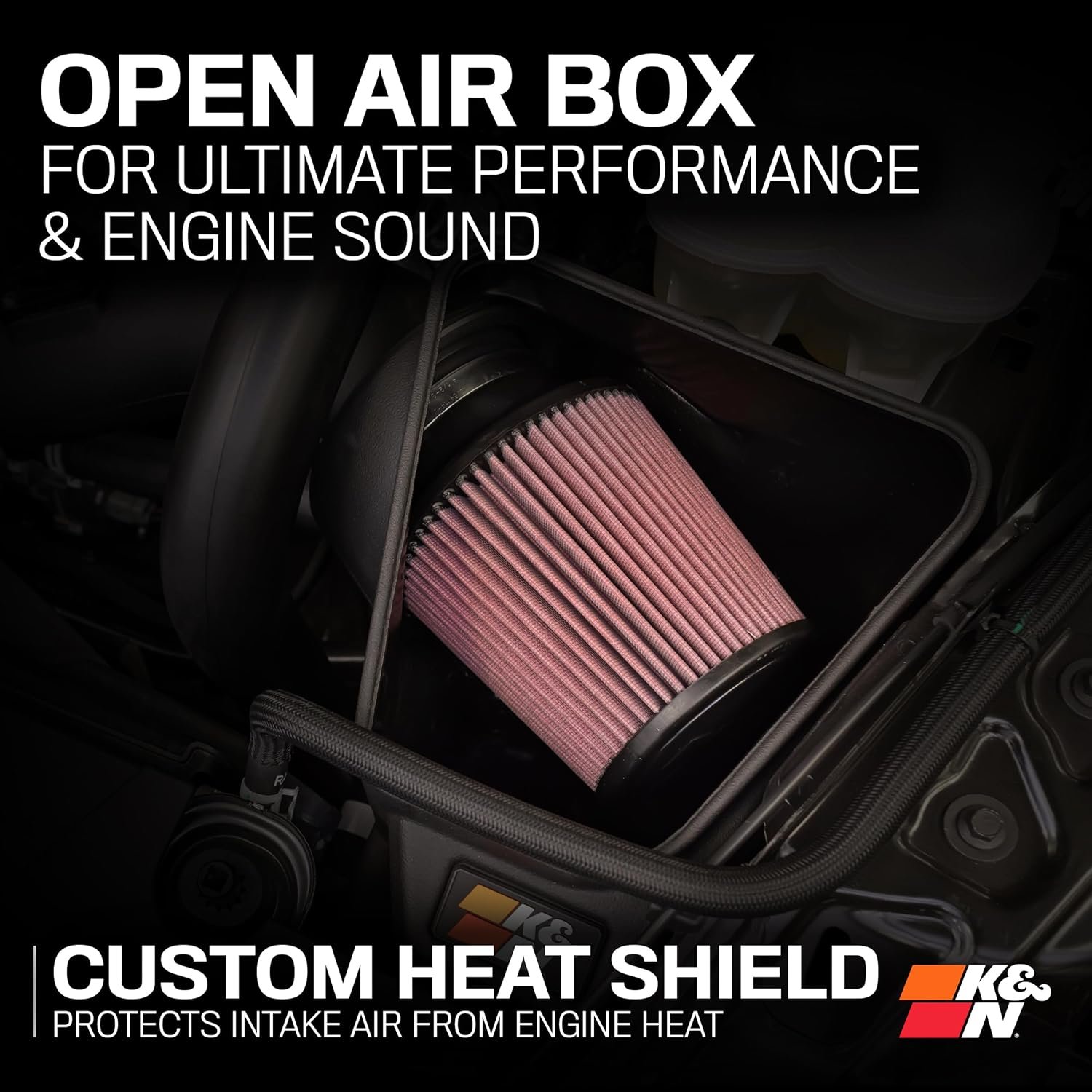 K&N 63-2627 AirCharger Cold Air Intake – High-Flow Filter for 2024 Ford Mustang EcoBoost 2.3L Turbo with Up to 19 HP Gain - Image 6