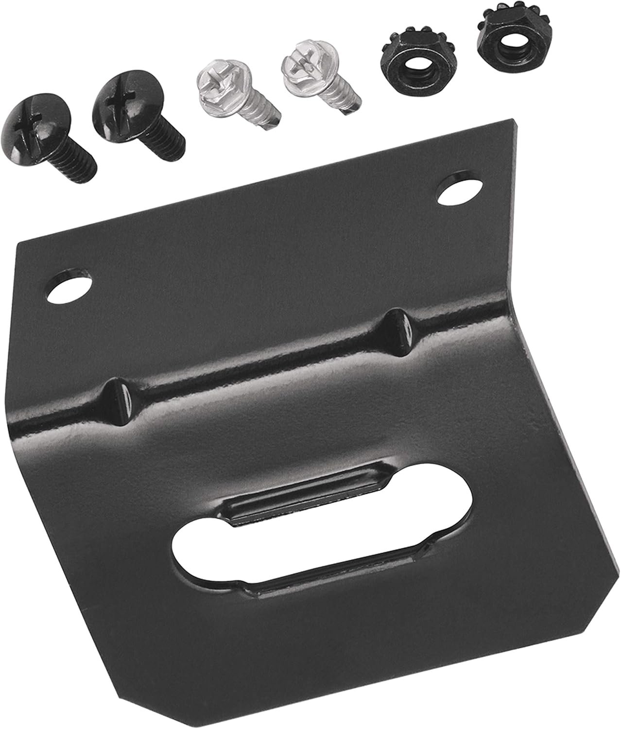 Tow Ready 118144 4-Way Mounting Bracket – Steel Trailer Wiring Connector Bracket for 4-Flat Harness Installations