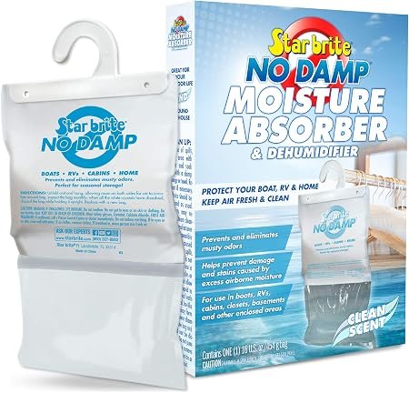 Star brite 85470 No Damp Hanging Bag – 16 oz Moisture Absorber for Boats, RVs, Closets and Storage Compartments