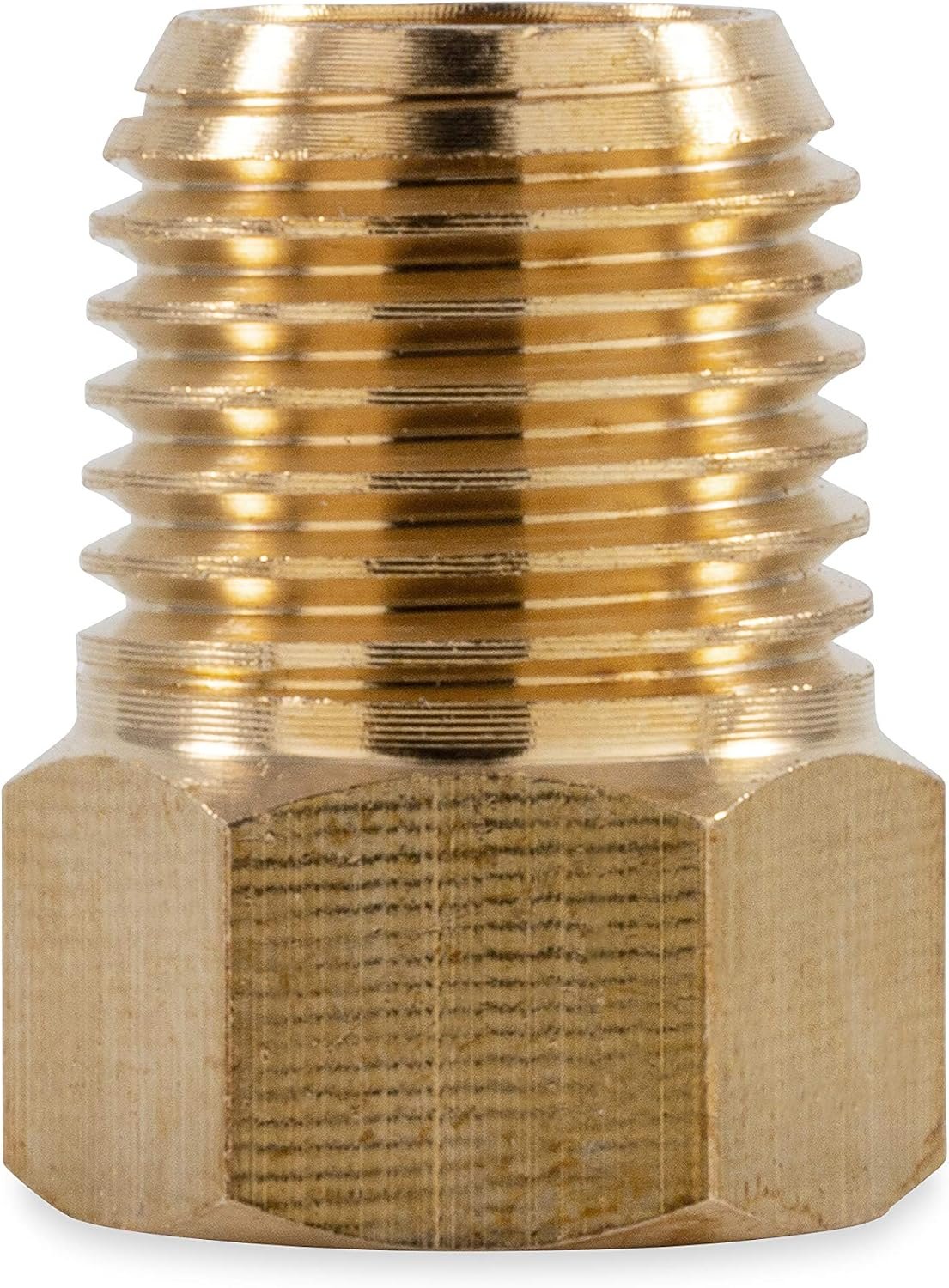 Camco 59953 LP Gas Adapter – 1/4in Male NPT x 1/4in Female NPT Brass Connector for Propane Applications - Image 3