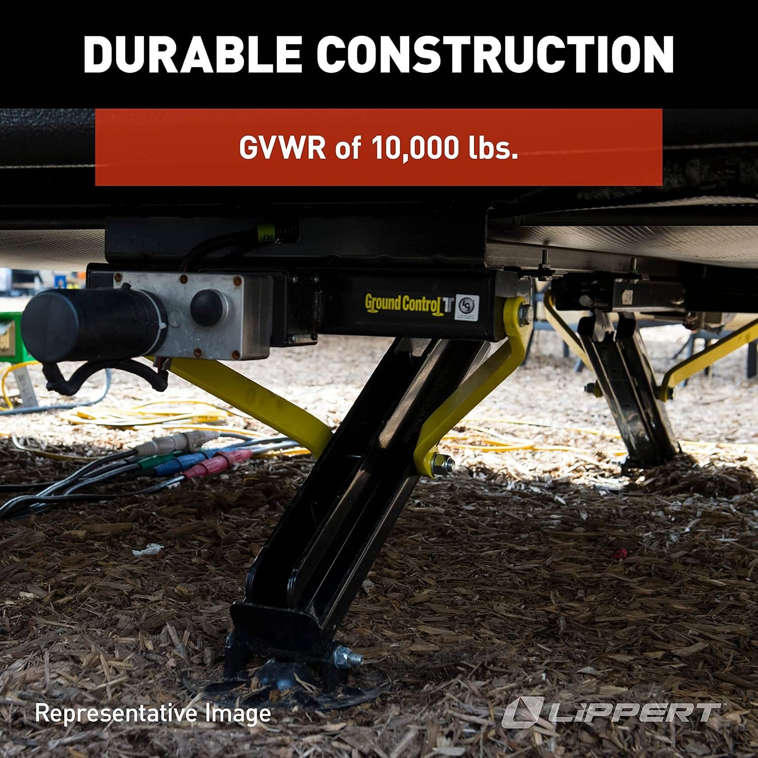 Lippert 672136 Ground Control TT Auto Leveling Kit – 5-Point Electric Travel Trailer Stabilization System for I-Beam Frames - Image 5