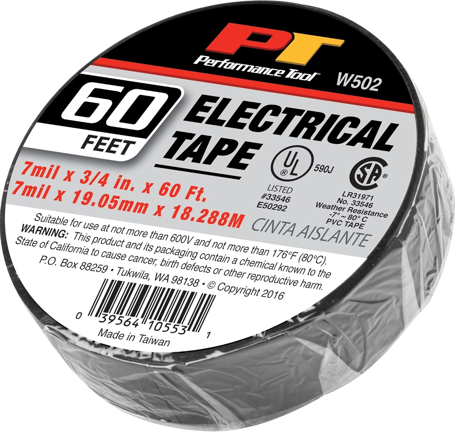 Performance Tool W502 Electrical Tape – Insulating Electrical Repair Tape with Flexible PVC Construction for Wiring Protection - Image 7