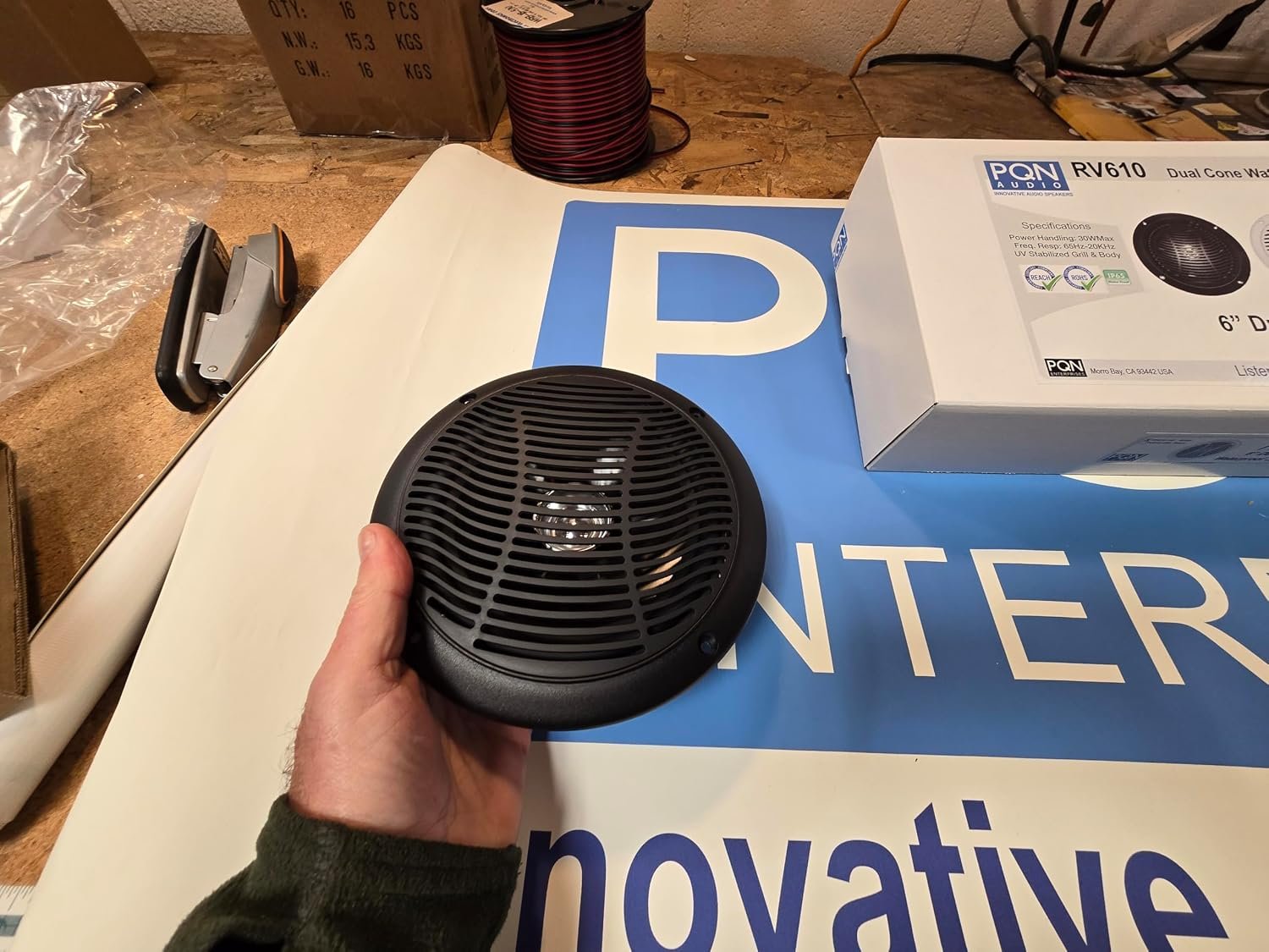 PQN Audio RV6104BK 6 Inch Dual Cone Waterproof RV Speakers – 30W Max, IP65 Rated, 2in Mount Depth, Black Pair - Image 3