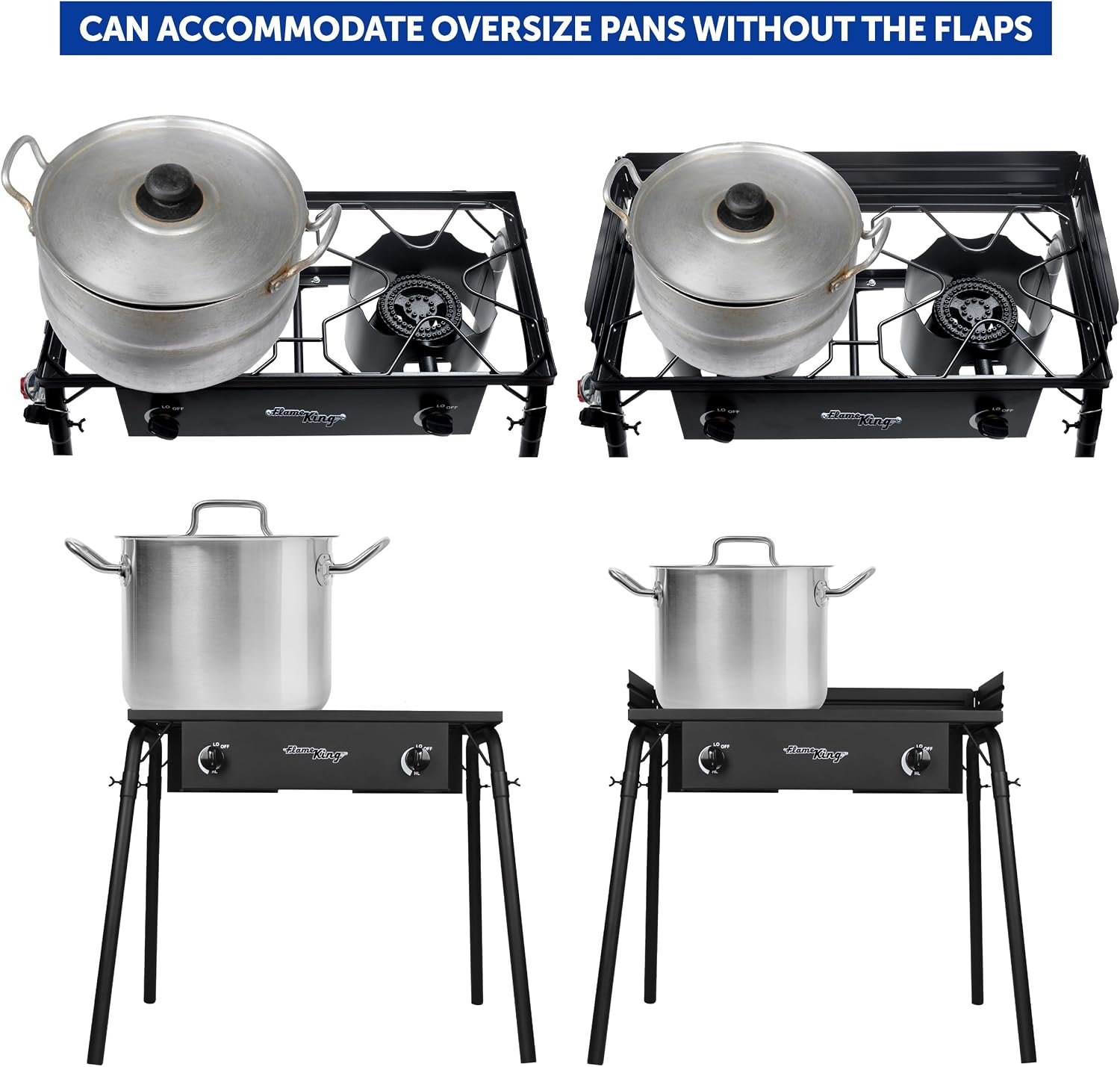 Flame King YSNDB60K Double Burner Propane Stove – 60,000 BTU Outdoor Cooking System with Dual Adjustable Burners - Image 5
