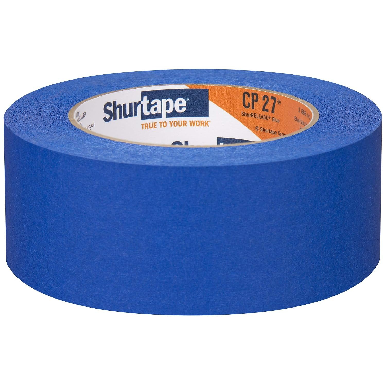 Shurtape CP 027 BLU 202880 Premium Blue Painter's Tape – 48mm x 55m UV-Resistant Multi-Surface Masking Tape, Case of 24 Rolls - Image 2