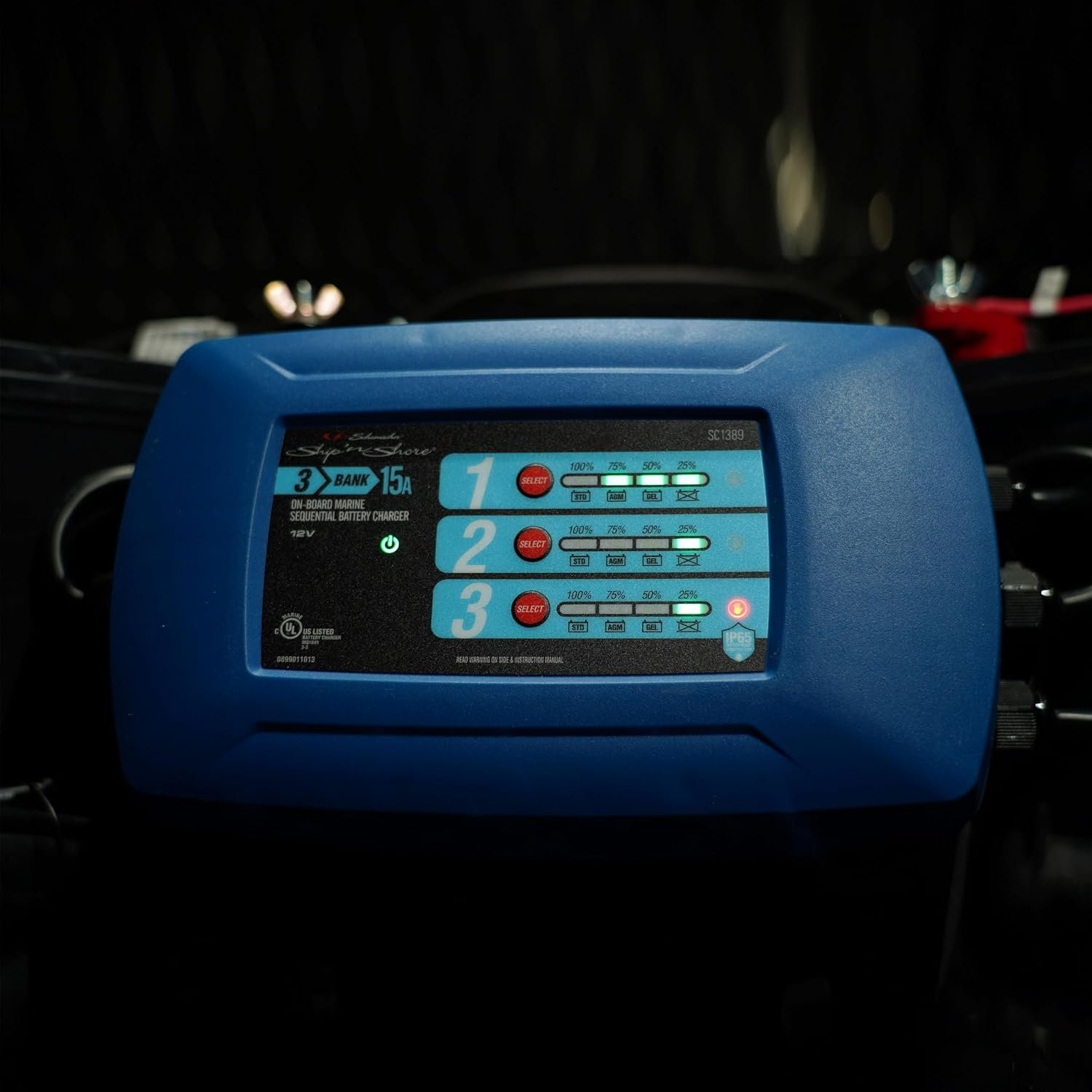 Schumacher SC1389 15 Amp 3-Bank On-Board Marine Battery Charger – Automatic Multi-Battery Charger for 12V Marine Systems - Image 3
