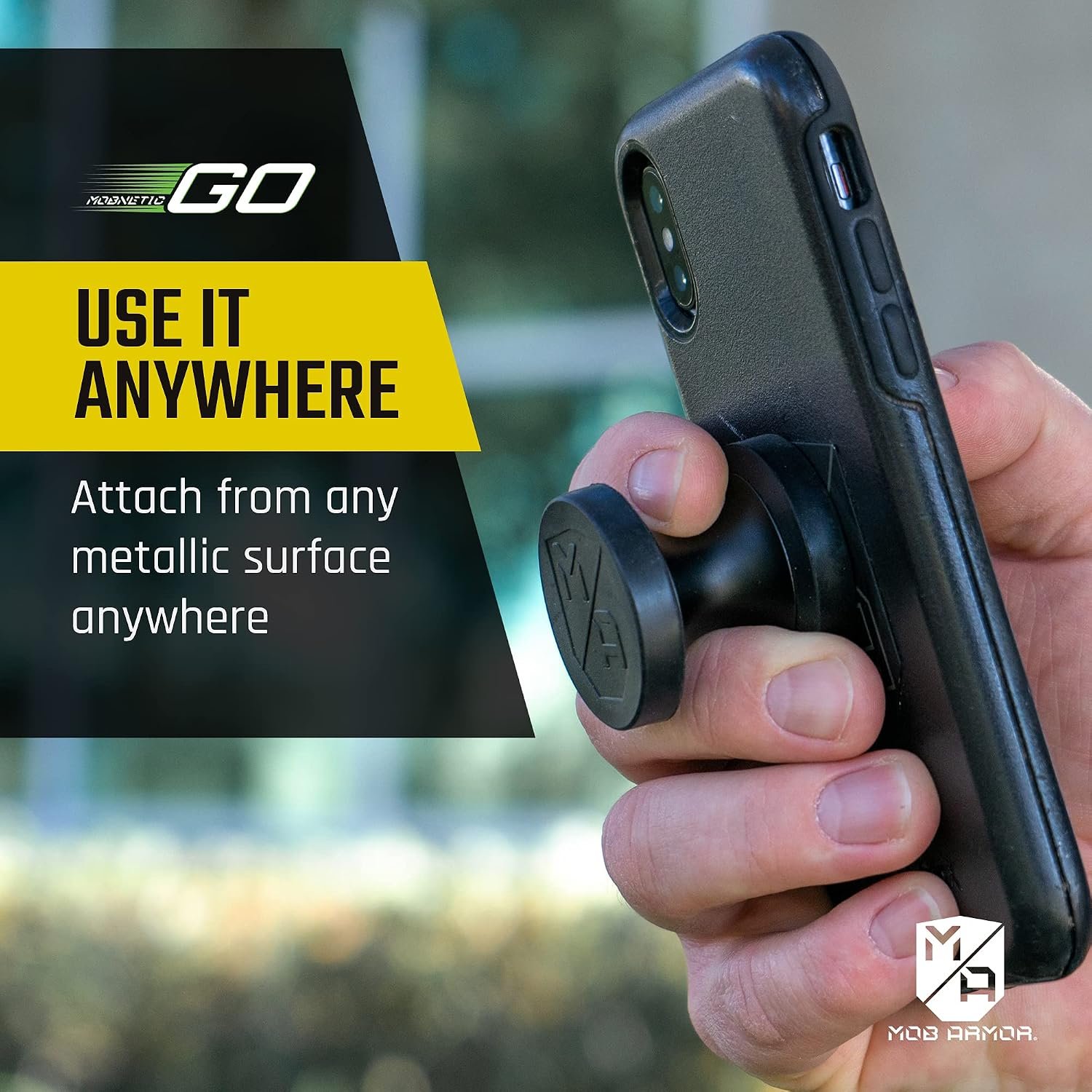 Mob Armor MOBNGOBLK MobNetic Go Magnetic Phone Mount – Compact Rare-Earth Magnet Design with Universal Smartphone Compatibility - Image 8
