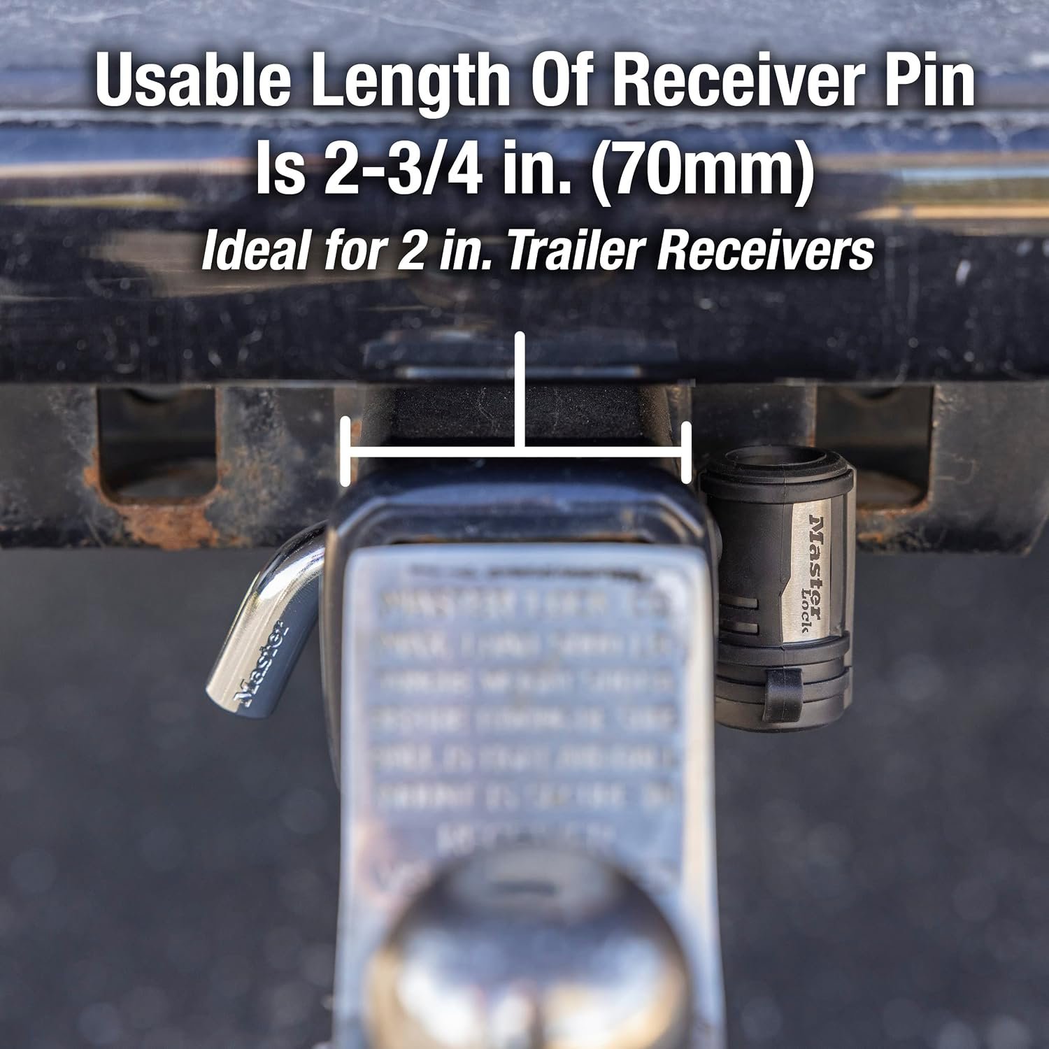 Master Lock 2866DAT Chrome Steel Lock Set – 5/8in Receiver Lock and 1/2in Coupler Lock for Trailer Security - Image 4