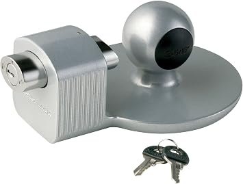 Master Lock 378DAT Adjustable Trailer Coupler Lock – Fits 2-5/16in Couplers with Bright Yellow Theft-Deterrent Design