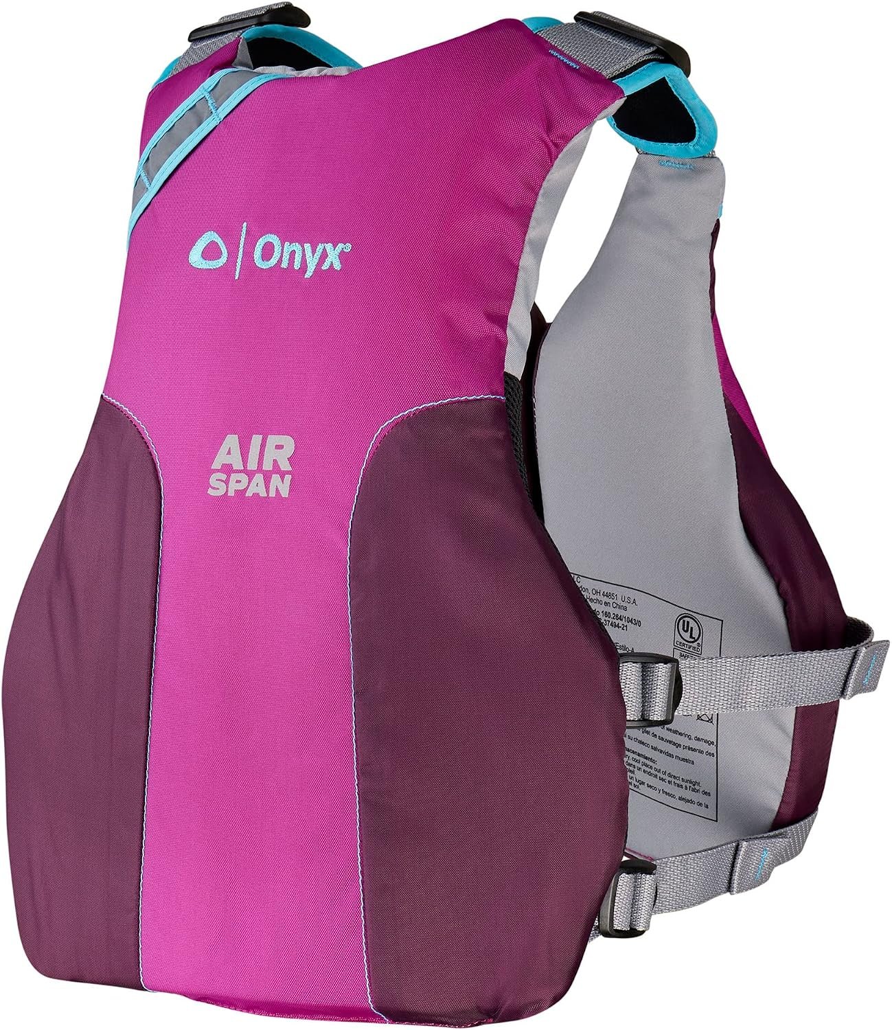 Onyx Outdoor 60004023 Air Span Breeze Kayak Life Vest – XL/2XL Paddling PFD with Mesh Ventilation and Adjustable Fit - Image 8