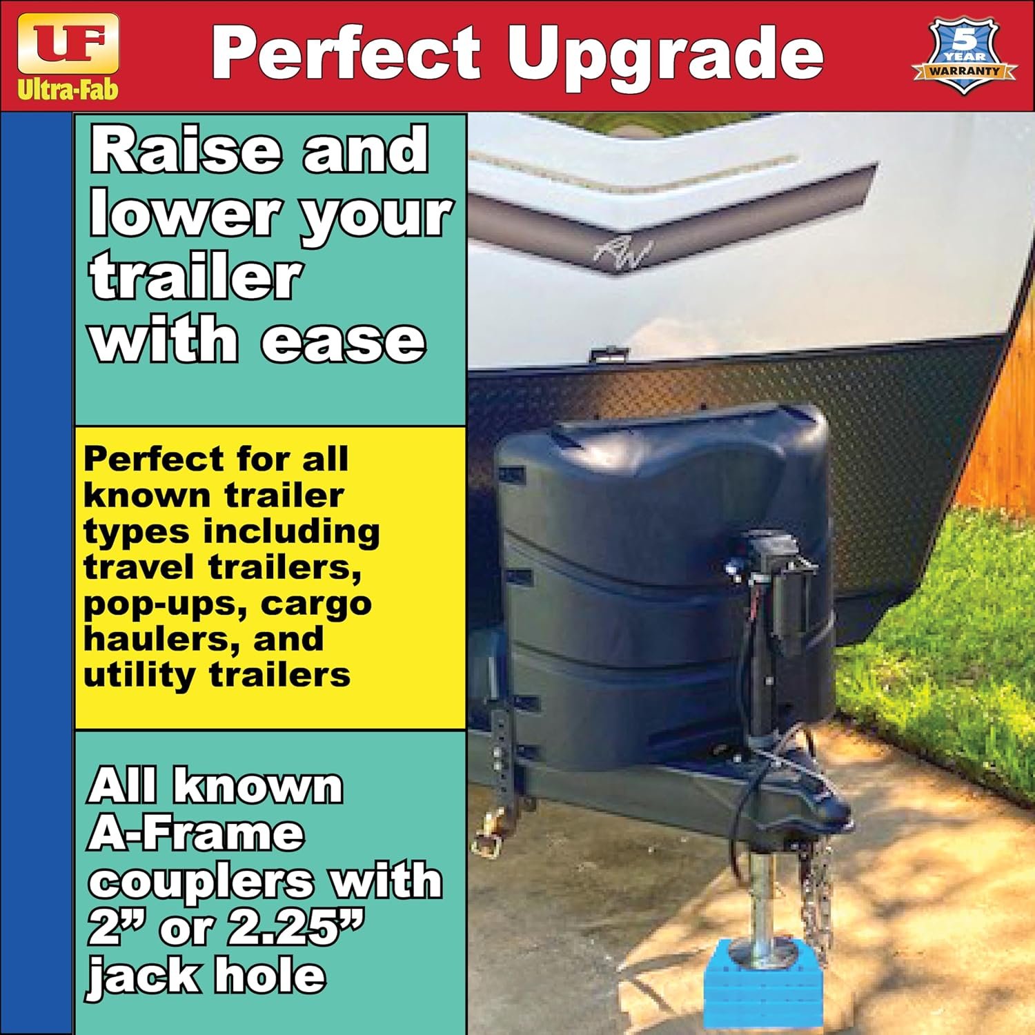 Ultra-Fab 38944017 Electric Tongue Jack – 3,500 lb Lift Capacity with Powered Trailer Jack Operation - Image 2