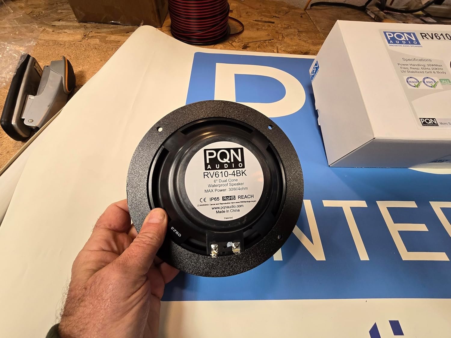 PQN Audio RV6104BK 6 Inch Dual Cone Waterproof RV Speakers – 30W Max, IP65 Rated, 2in Mount Depth, Black Pair - Image 4