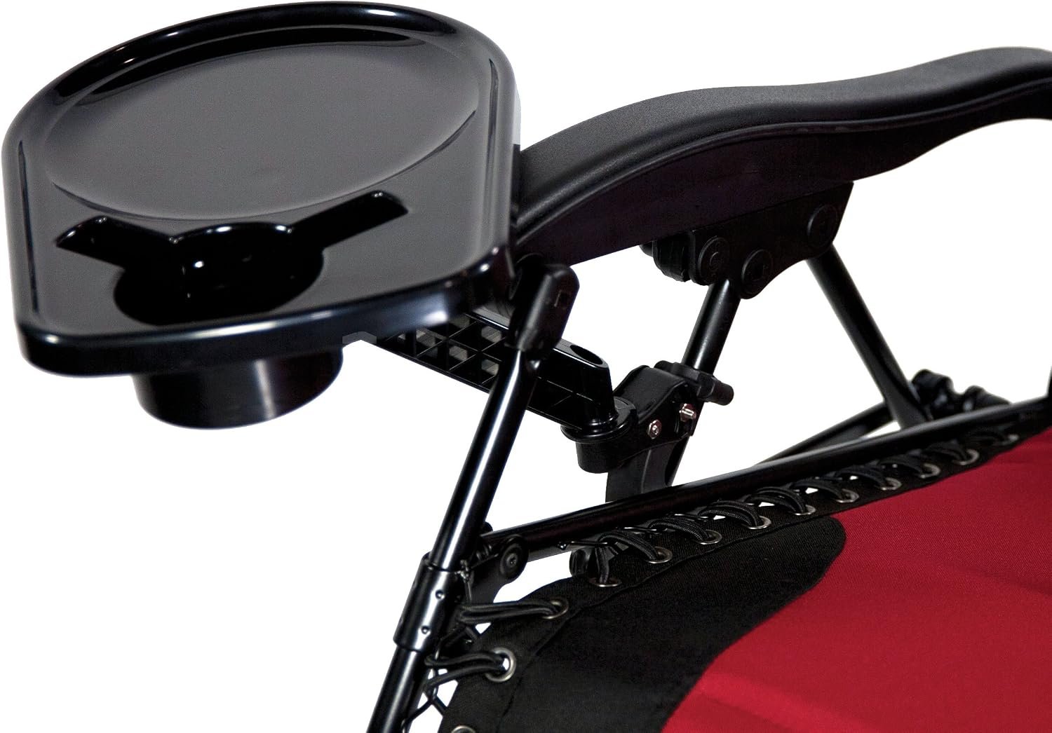 Faulkner 48945 Recliner Serving Tray – 13in x 9.75in Rotating Black Plastic Side Table with 5 lb Capacity and Clamp Mount - Image 2