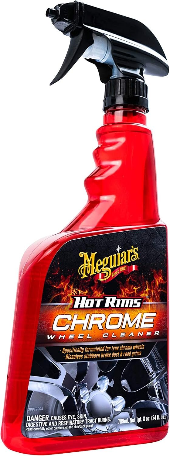 Meguiar's G19124 Hot Rims Chrome Wheel Cleaner – 24 oz Xtreme Cling Foam for Chrome Wheels & Brake Dust Removal - Image 2