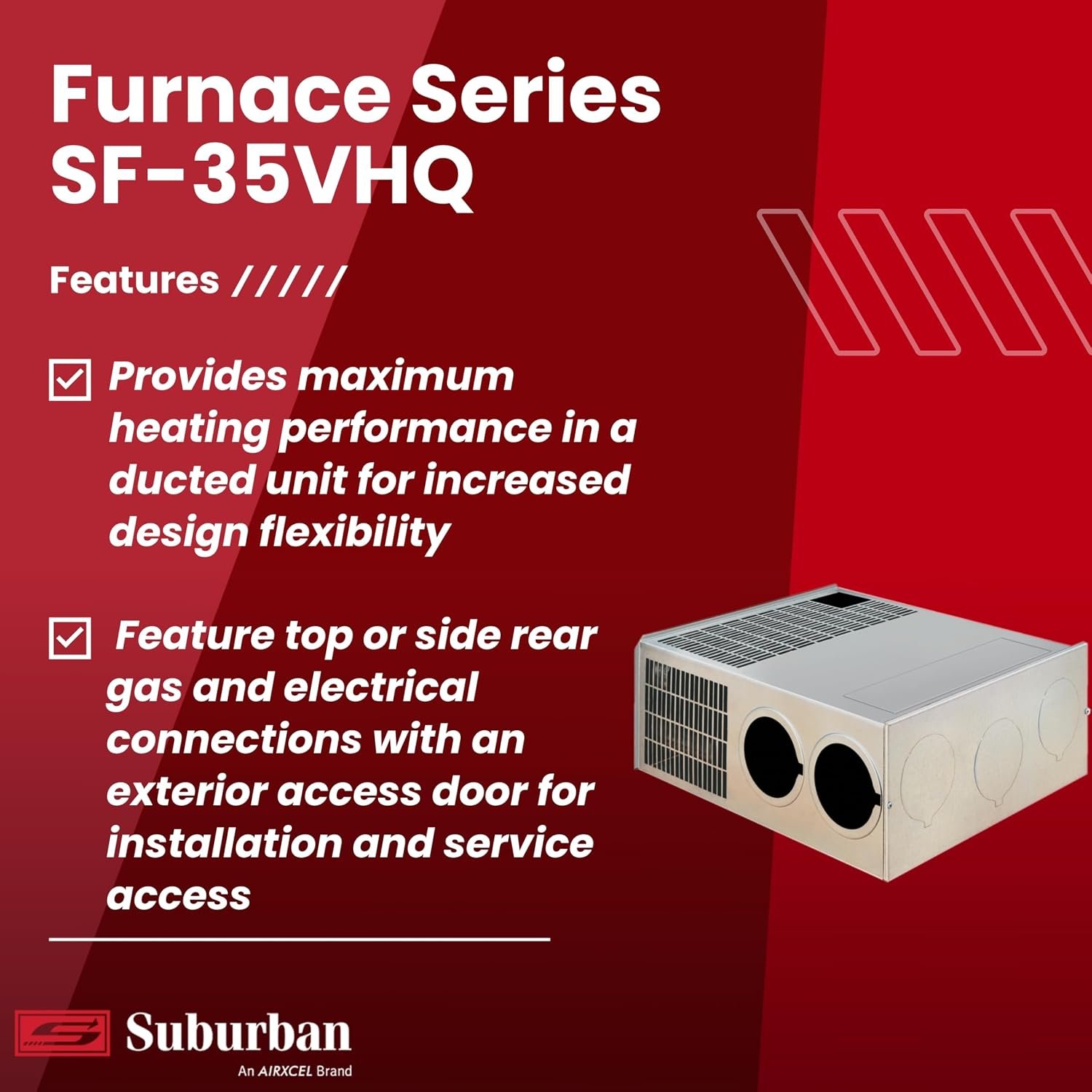 Suburban 2592A SF-42VHQ RV Furnace – 42000 BTU Direct Vent Propane Furnace with Electronic Ignition - Image 2