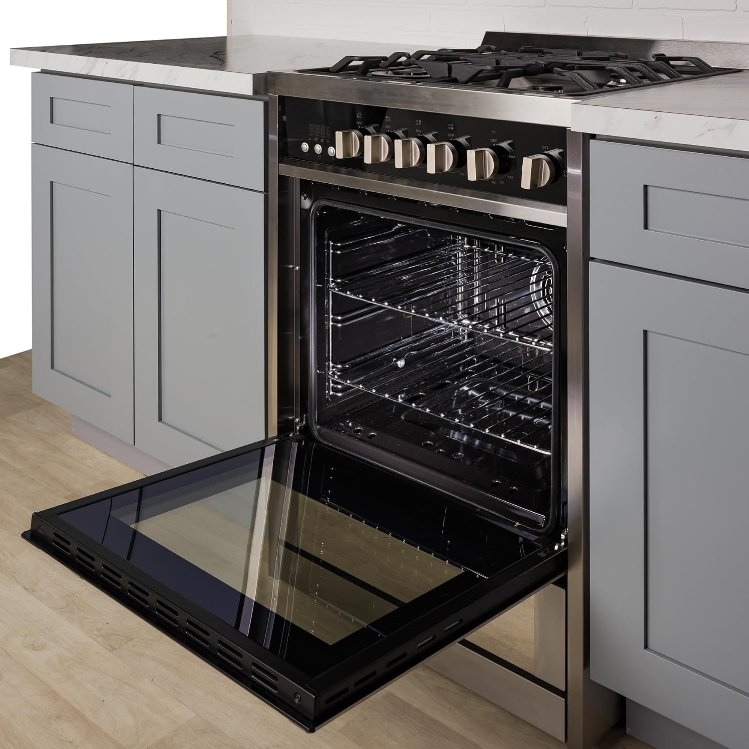 Magic Chef MCSRG24S2 24in Gas Freestanding Range – Stainless Steel Finish – Compact Kitchen Cooking Appliance - Image 4