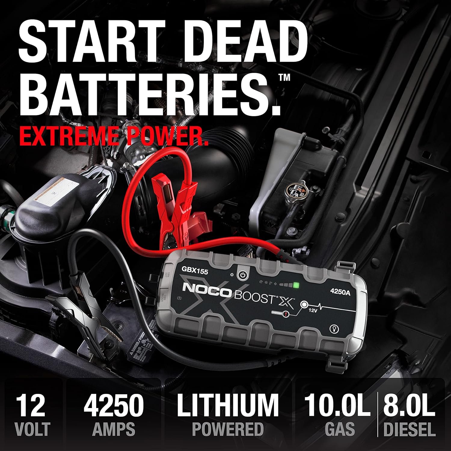 NOCO GBX155 Boost X 4250A Jump Starter – 12V Lithium Booster Pack for Gas and Diesel Engines up to 10.0L - Image 2