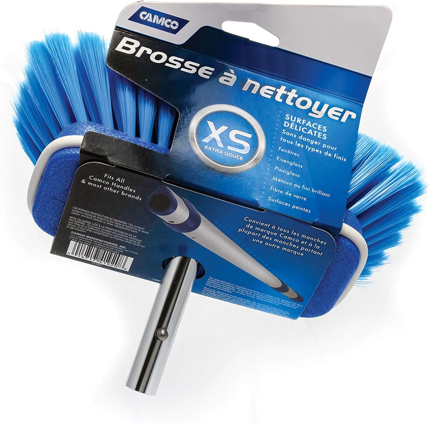 Camco Marine 41920 Extra Soft Brush Attachment – Aqua Cleaning Brush Head for Delicate Marine Surfaces - Image 2