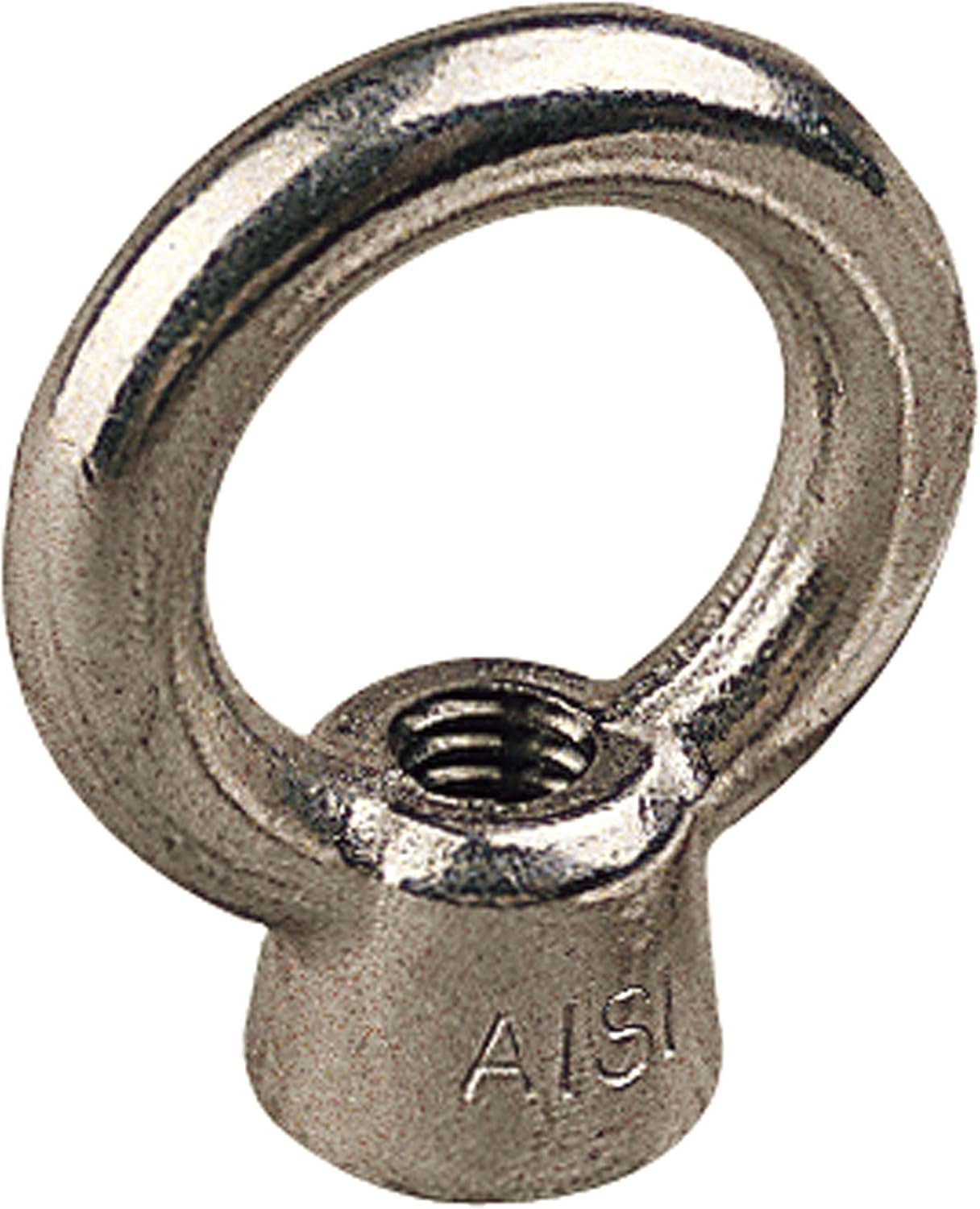 Sea-Dog 78106 Stainless Steel Eye Nut – 1/4-20 NC Thread with 5/8in Eye Opening in 316 Stainless Steel