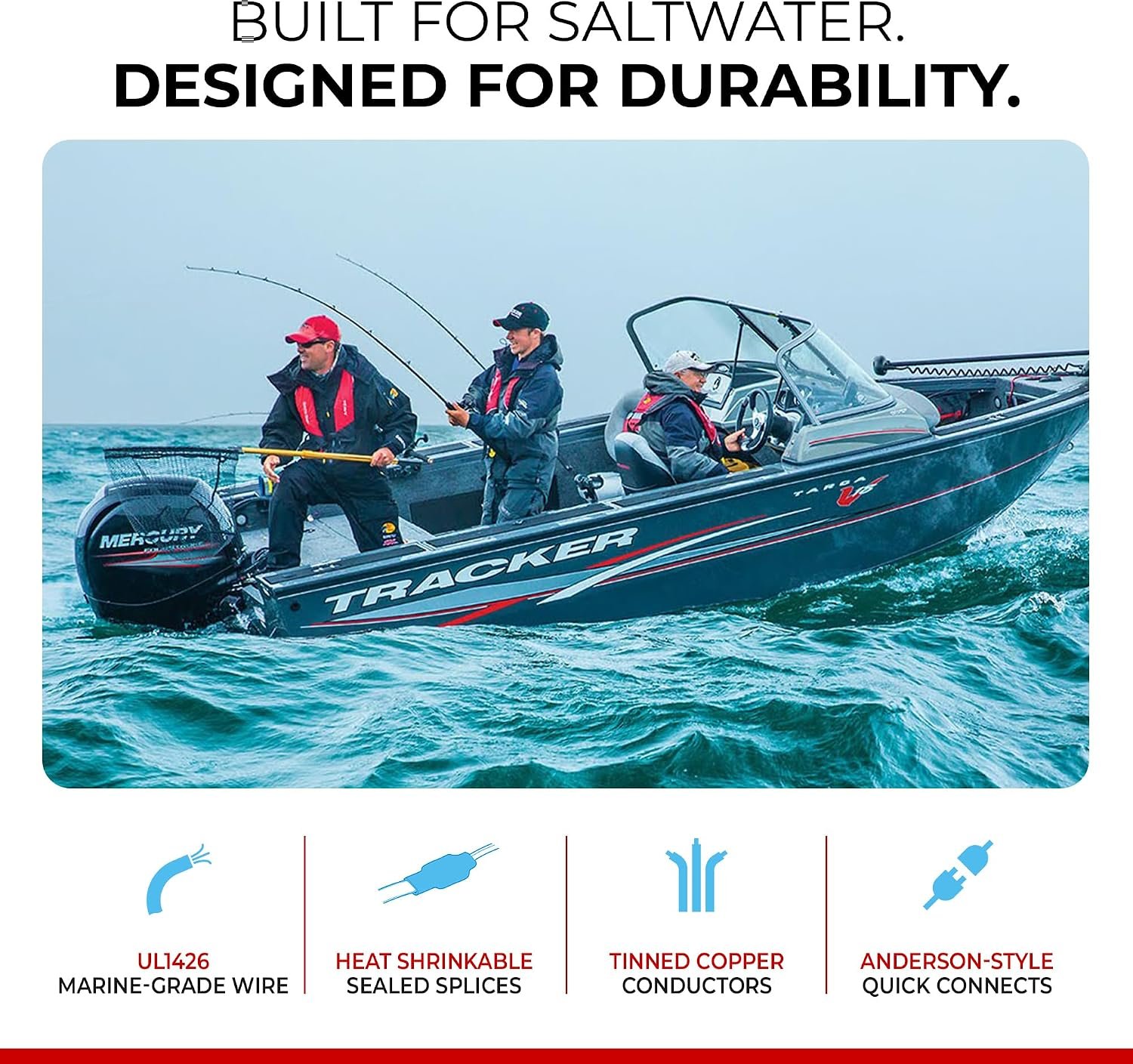Connect-Ease RCE24VB5CHK 24V Trolling Motor Connection Kit – 5 ft Extension Harness with On-Board Charging Leads and 8-Gauge Wiring - Image 4