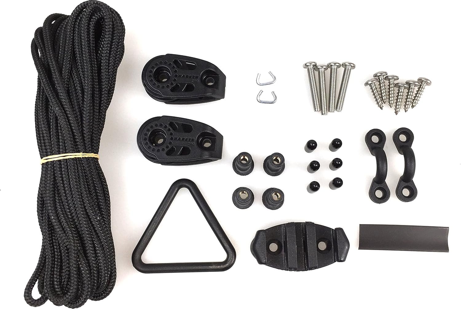 YakGear AK1 Deluxe Anchor Trolley Kit – Kayak Anchor Positioning System with Pulleys, Rope and Hardware