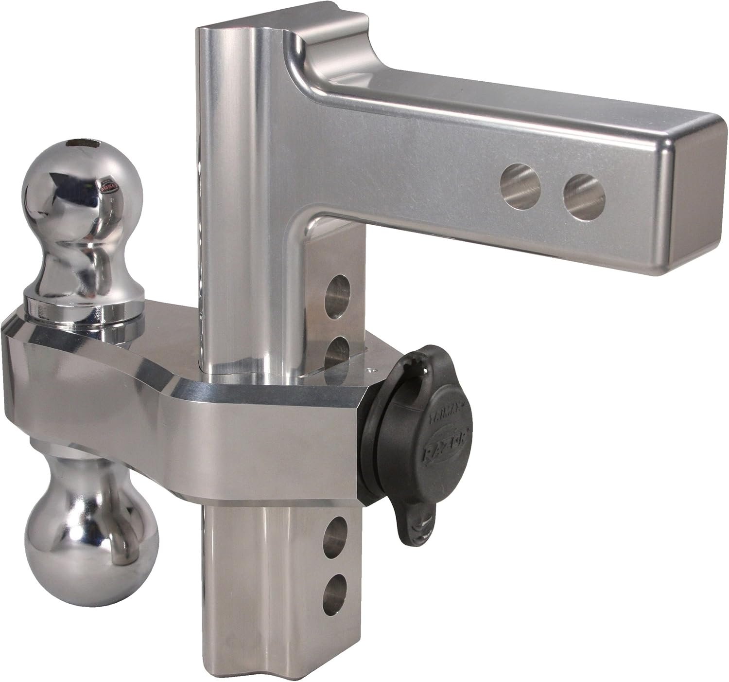 Trimax TRZ8AL Adjustable Receiver Hitch – 8in Drop/Rise Aluminum Trailer Ball Mount - Image 2