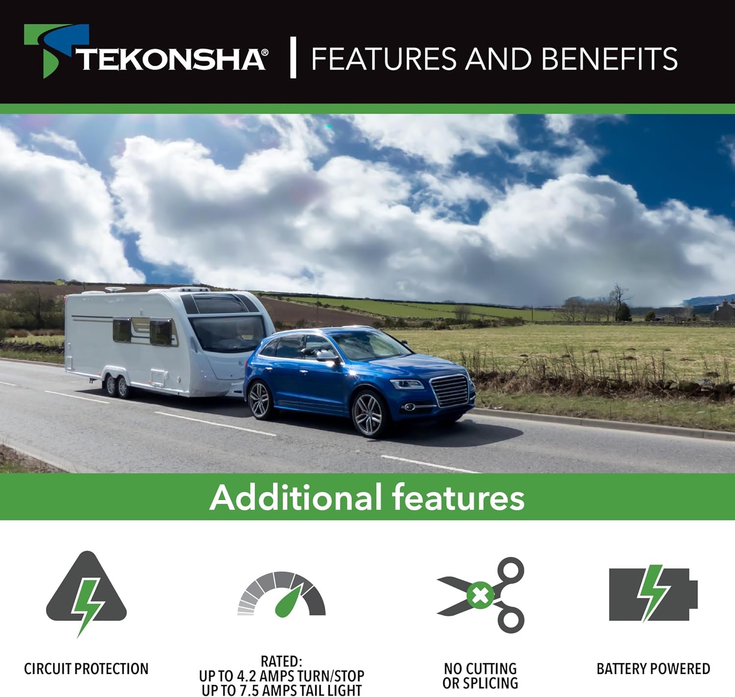 Tekonsha 119250 ZCI Universal T-Connector – Zero Contact Interface Trailer Wiring Module for Vehicles Without Factory Wiring - Image 4