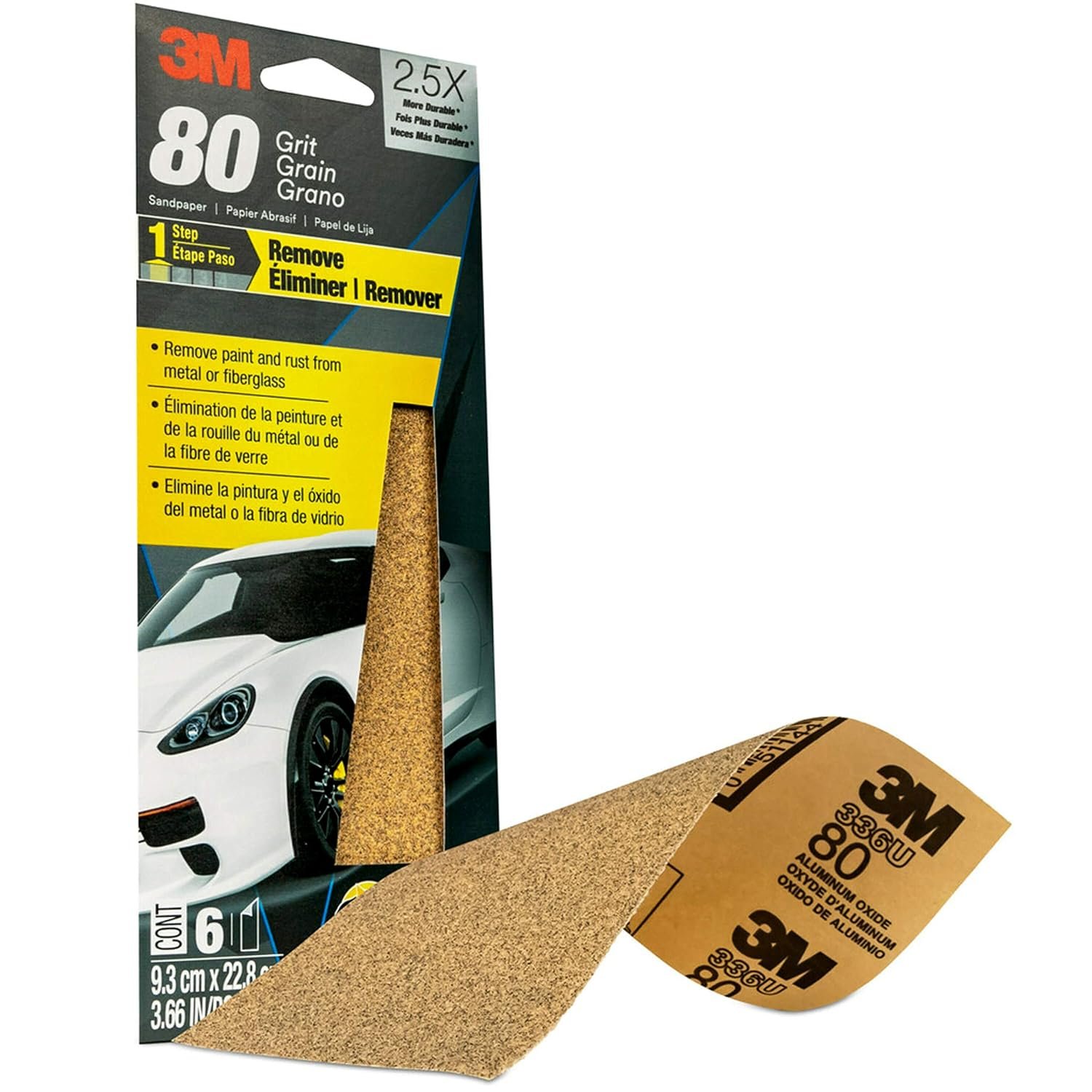 3M Autopak Sheets Medium 3035 – 6 Pack Medium Grit Sanding Sheets for Automotive Surface Preparation - Image 3