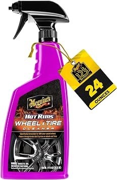 Meguiar’s G9524 Hot Rims Wheel Cleaner – 24 oz Advanced Formula for Factory-Clear-Coated Wheels