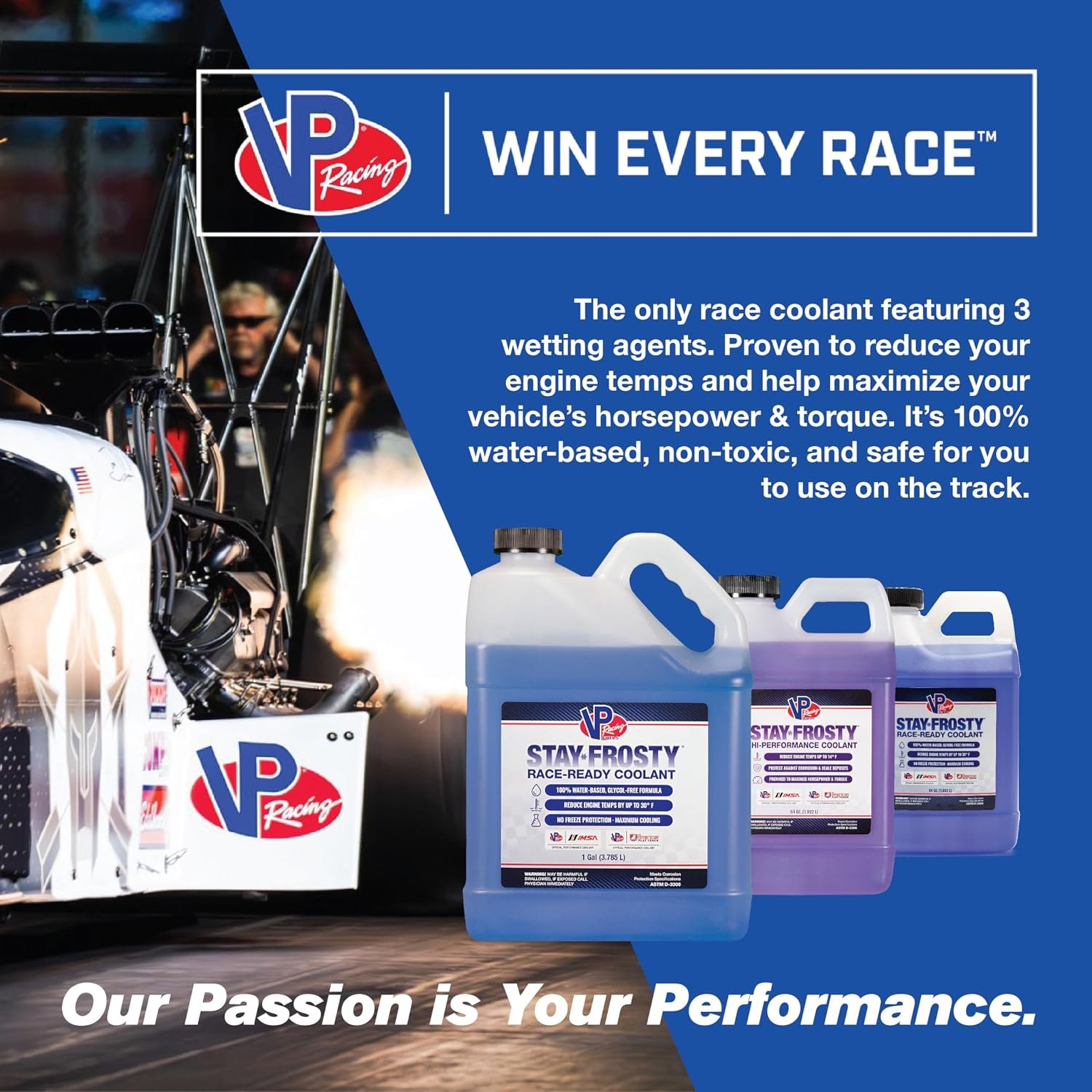 VP Racing Fuels 23051 Stay Frosty Race Ready Coolant – Ready-to-Use Performance Coolant, 1 Gallon Formula - Image 7