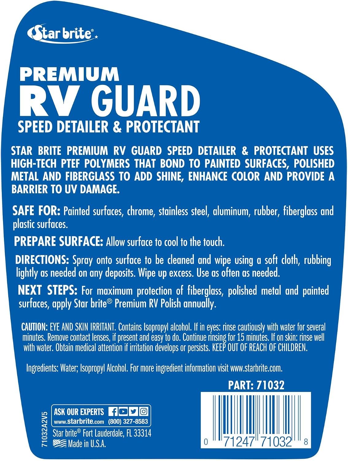 Star brite 71032 RV Guard Speed Detailer & Protectant – Spray-On UV Protection and Gloss Enhancer for RV Surfaces - Image 3