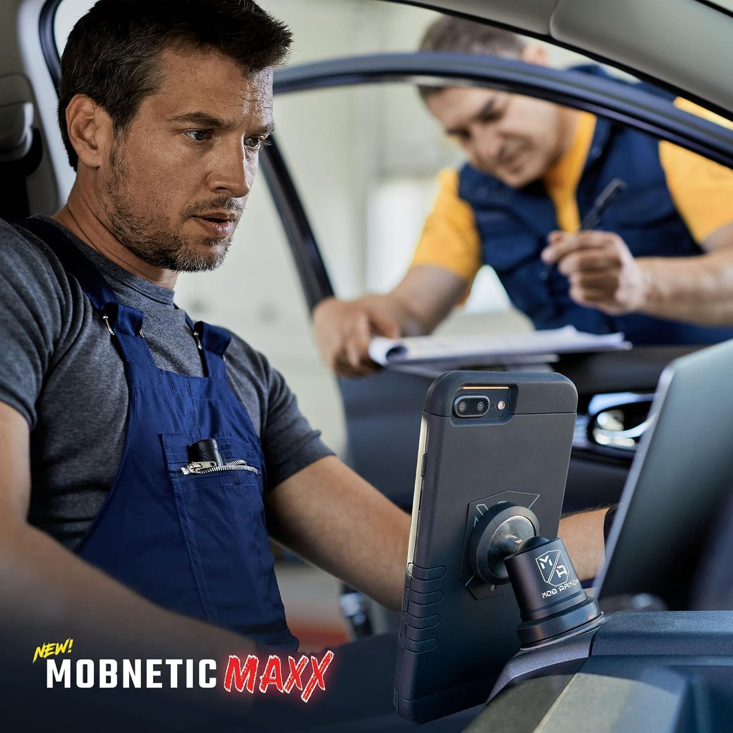 Mob Armor MOBNMXRD MobNetic Maxx Magnetic Phone Mount – Red Billet Aluminum Body with 90lb Pull Force & 360° Rotation - Image 4