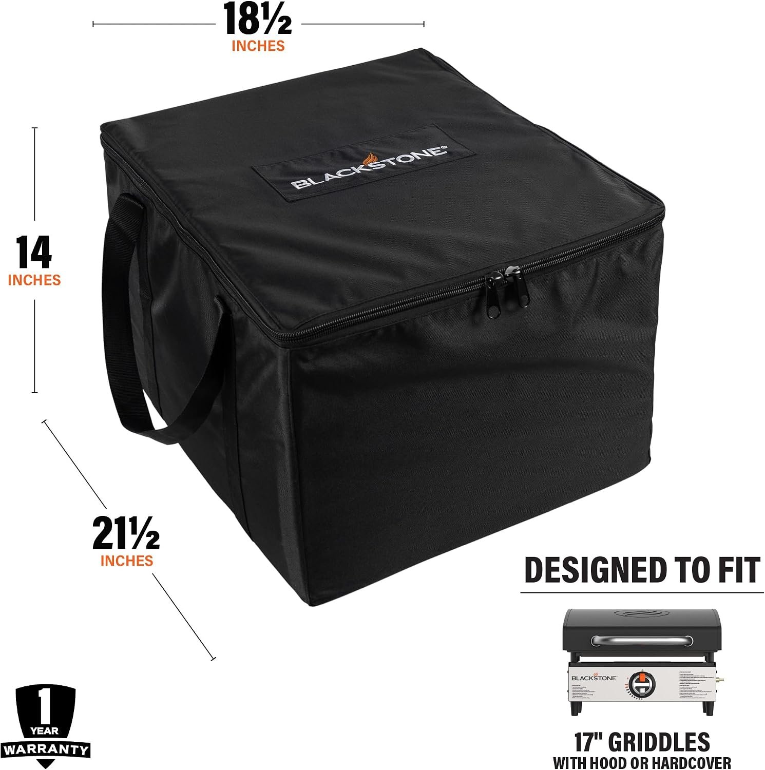 North Atlantic Imports 5486 Carry Bag for 17in Tabletop Griddle with Hood – Heavy-Duty Storage and Transport Solution - Image 3