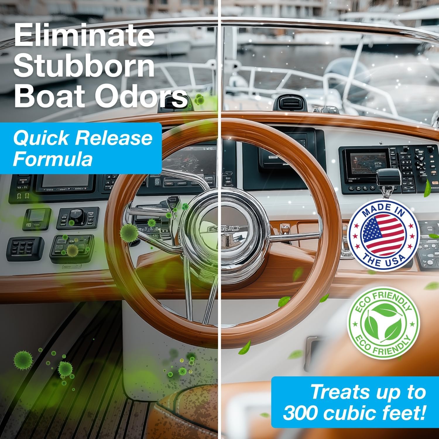 Biocide Systems 3237 Marine Shocker Odor Eliminator – Chlorine Dioxide Vapor Treatment for Boats and Cabins - Image 2