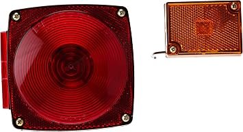 Peterson V540 Trailer Light Kit – Incandescent Tail Lights, Side Markers & 20 ft Wiring Harness for Trailers Under 80 in