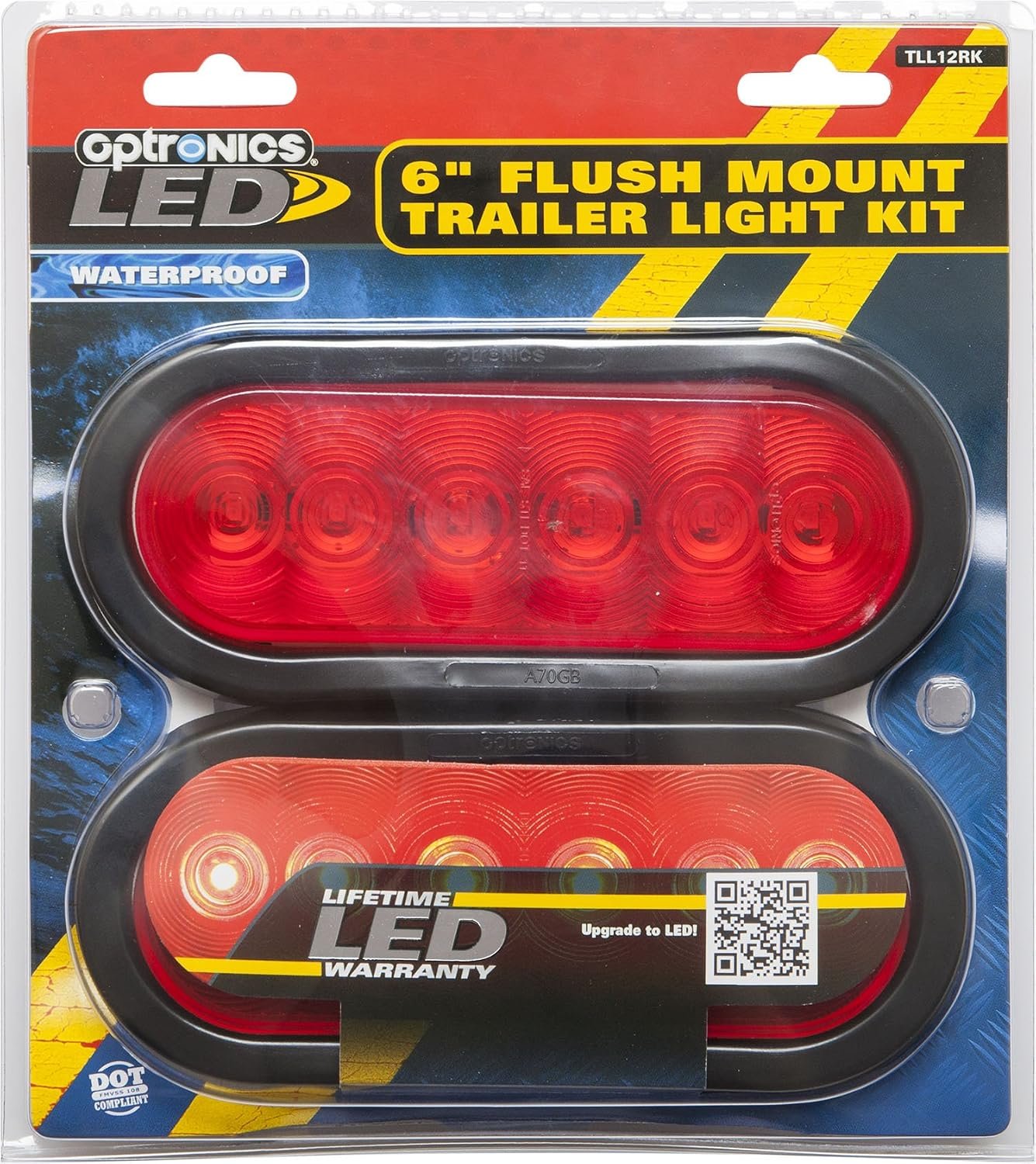 Optronics TLL12RK LED Oval Trailer Light Kit – 6 Diode Stop Turn Tail Lights with Grommets and Plugs Included - Image 4