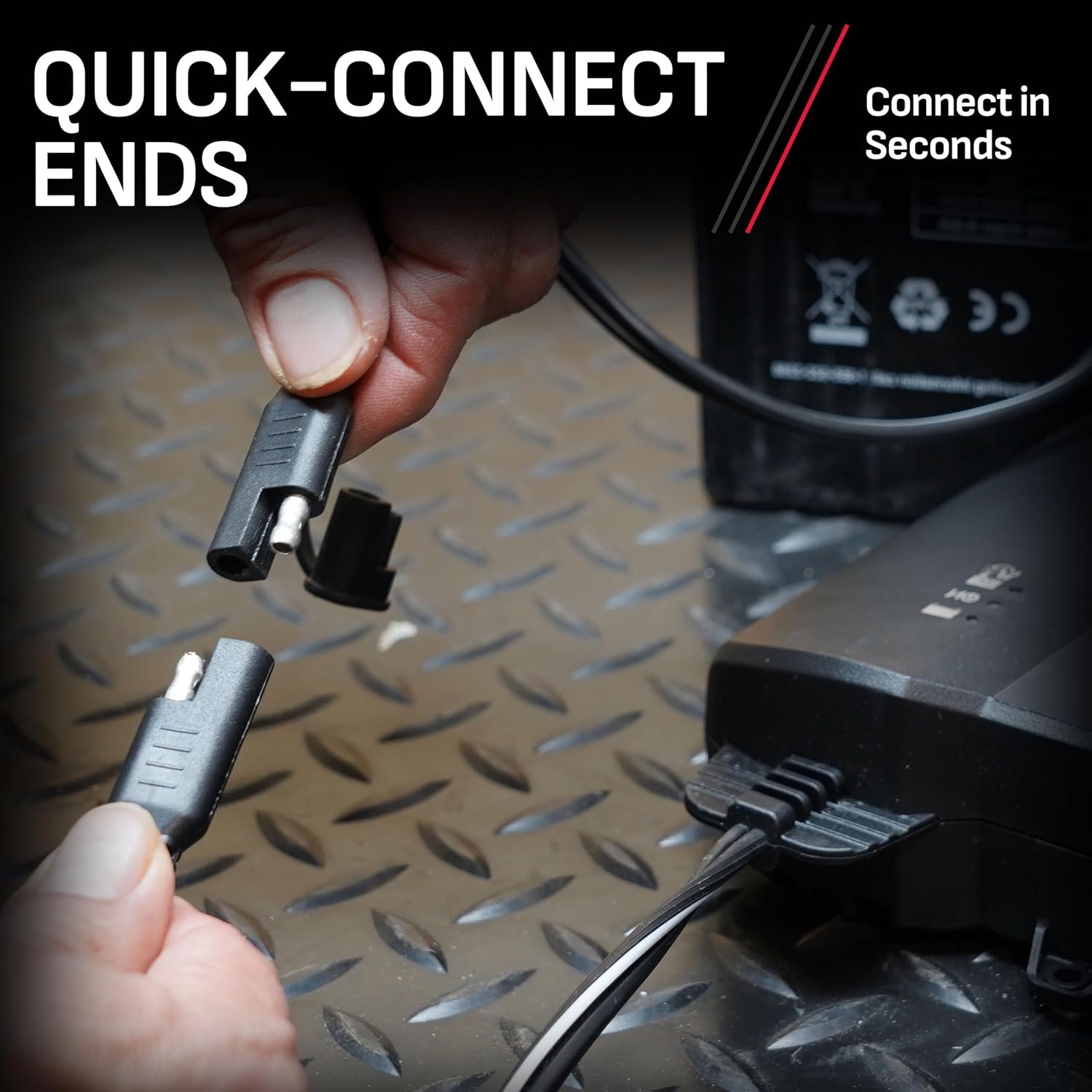 Schumacher EC25 Battery Maintainer Extension Cord – 25ft Quick-Connect Extension for Battery Chargers and Maintainers - Image 4