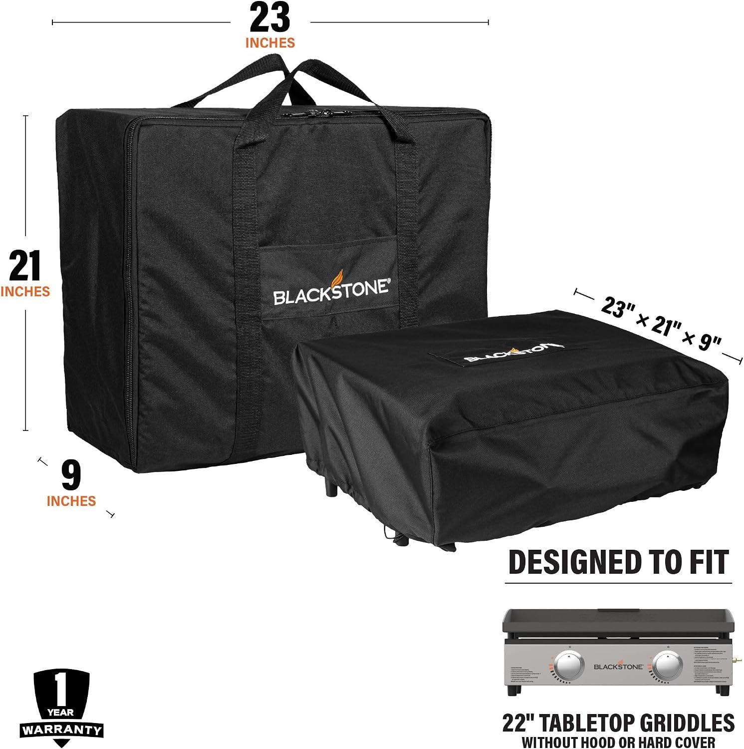 North Atlantic Imports 1722 Cover & Carry Bag Combo – Fits 22in Blackstone Griddles with Weather-Resistant Protection - Image 2