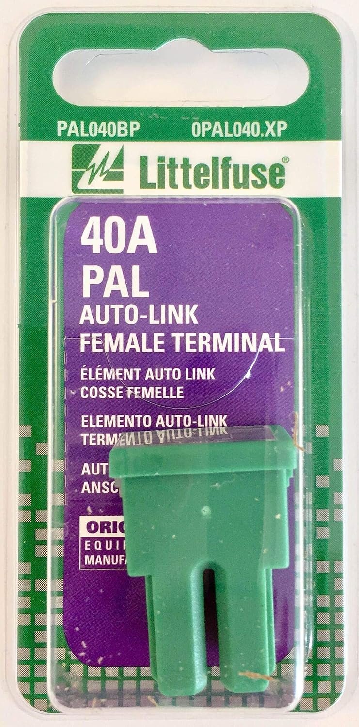Littelfuse PAL040BP PAL Female Terminal Fuse – 40A Rating, 32V Protection, Green Housing Automotive Link Fuse - Image 2