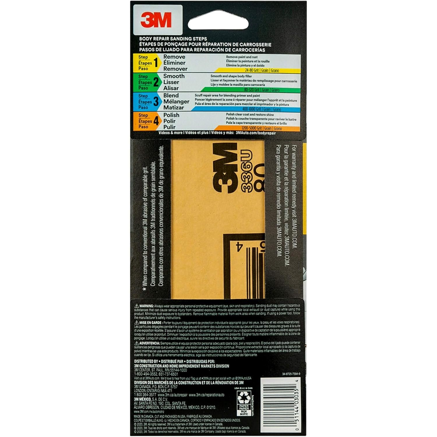 3M Autopak Sheets Medium 3035 – 6 Pack Medium Grit Sanding Sheets for Automotive Surface Preparation - Image 5