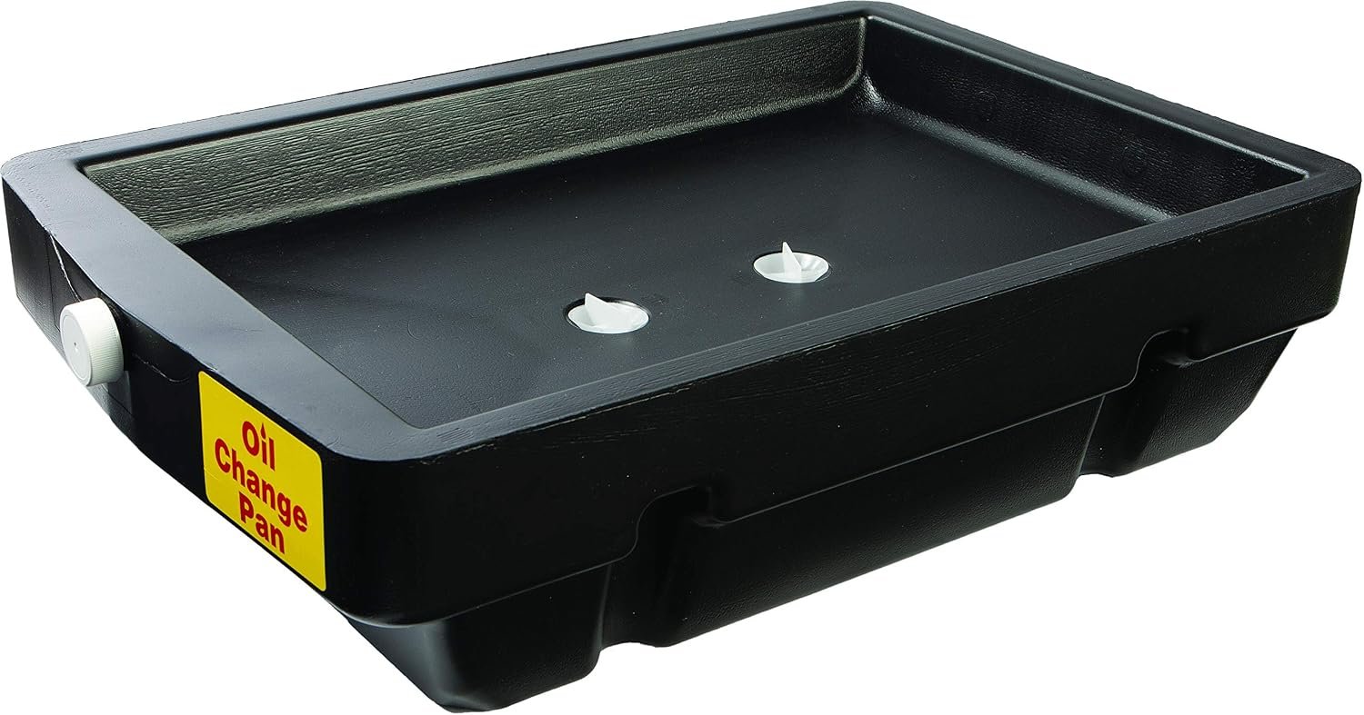 Midwest Can 6601 9 Quart Oil Recovery Drain Pan – Closed-Top HDPE Design with 20.5 x 13.25 x 5.5 in Profile