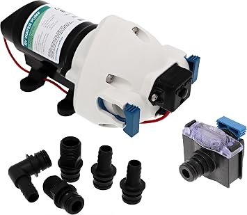 Flojet R3526144D RV Water Pump – 12V Demand Pump, 3.0 GPM Flow Rate, 50 PSI Shutoff Pressure